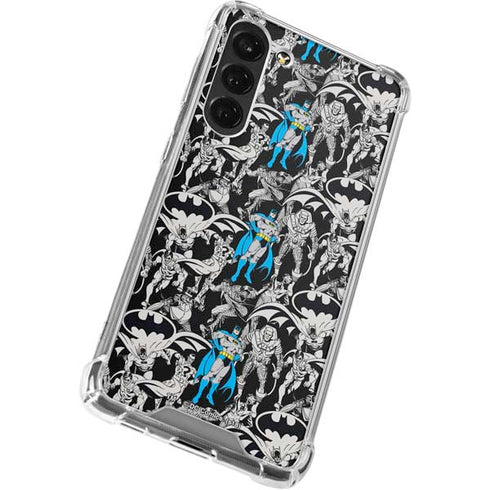 DC Comics Batman Characters Action Poses Print Galaxy S24 FE Clear Case
